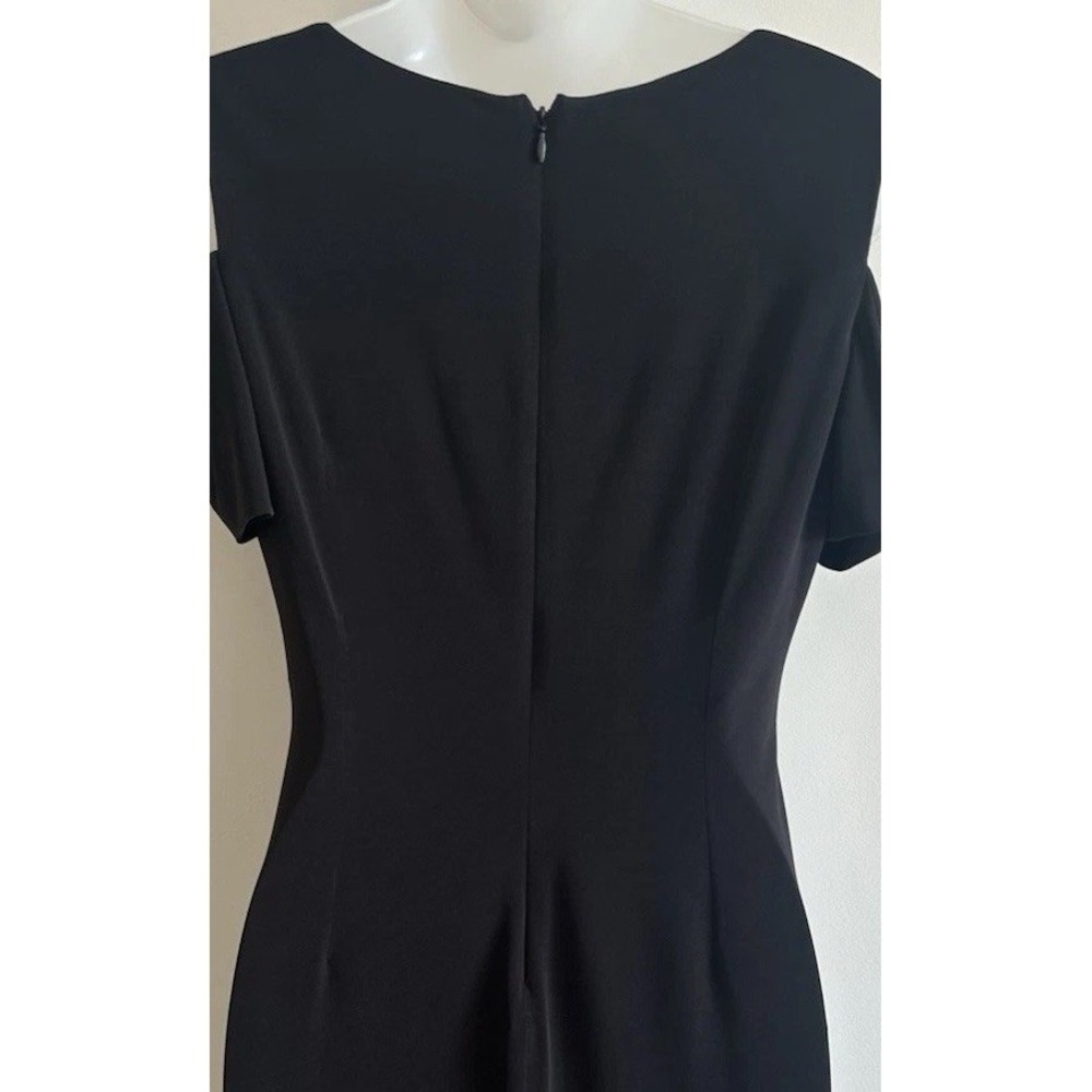 Calvin‎ Klein Size 4 Short Sleeve  Little Black Dress Pencil Coctail Stretch S - Picture 4 of 11